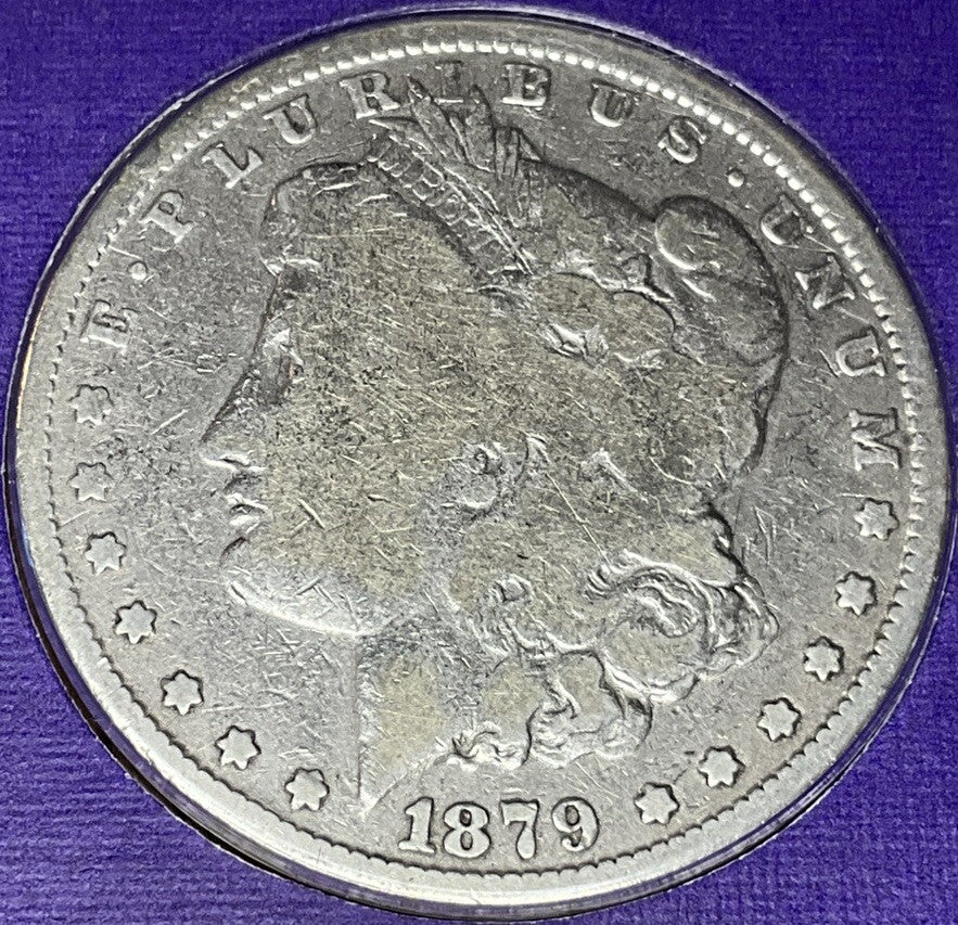 🔥 US Silver Dollar Collection -1879-P ~ Thomas Edison 3c Stamp Cancelled 1993