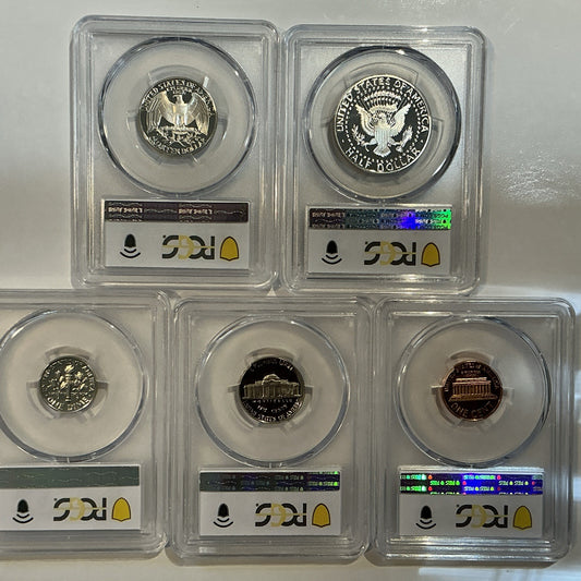 1991-S Proof Set Date 5 Coin Newly Graded PCGS PR69 DCAM Perfect Gift