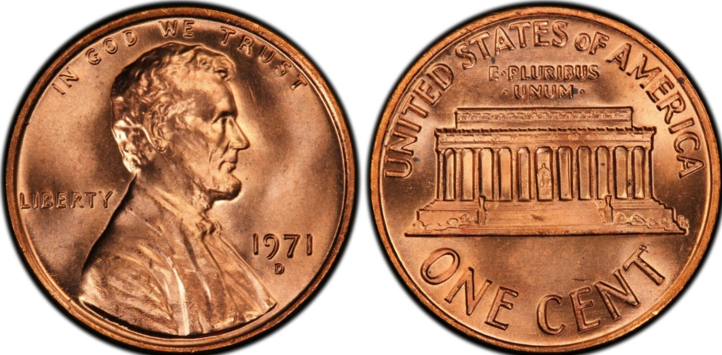 1971 Denver Memorial BU Brilliant Uncirculated 1C 🔥From OBW Bank Roll🔥