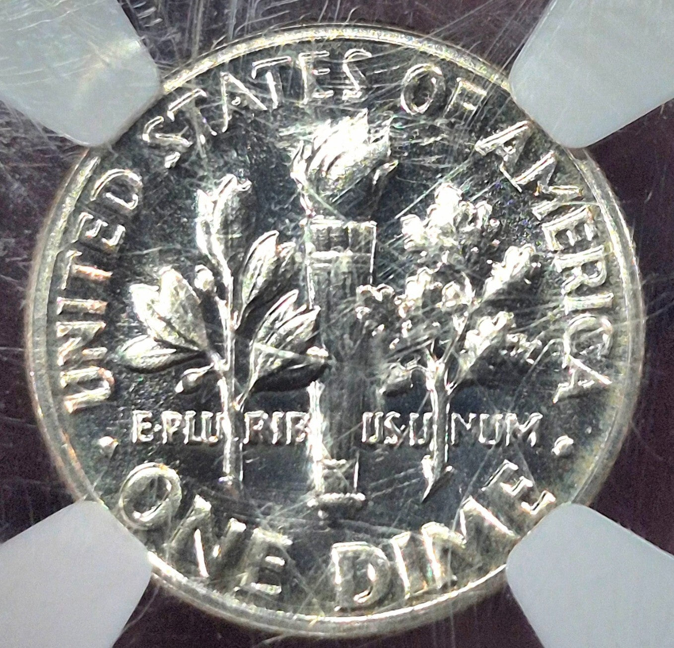 1957 Proof Roosevelt 90% Silver Dime 10C NGC PF66 Collectable Vintage Brown Case