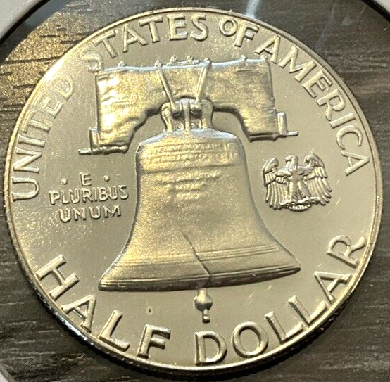 1961 Franklin Half Dollar Proof Cameo 50c Coin Exceptional Shine Bell Lines