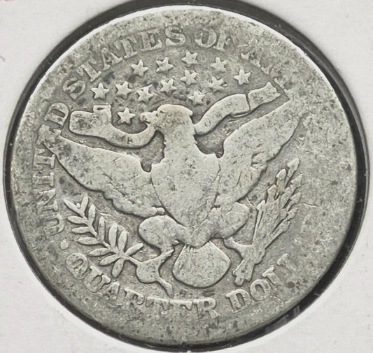 1901 Barber Silver Quarter 🥈90% SILVER 🥈 About Good or Less Condition