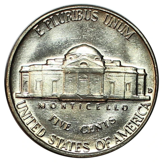 1961-D Jefferson Nickel Gem BU From Original Roll OBW UNCIRCULATED GEM 5c Coin