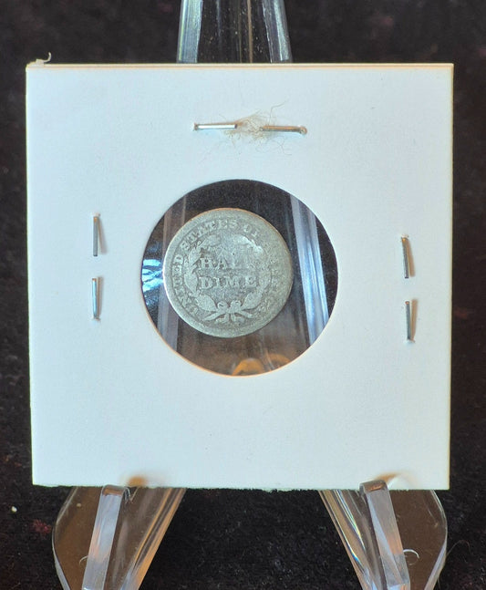 💰1842-P Seated Liberty Half Dime Good Type III Stars on the Obverse 90% Silver