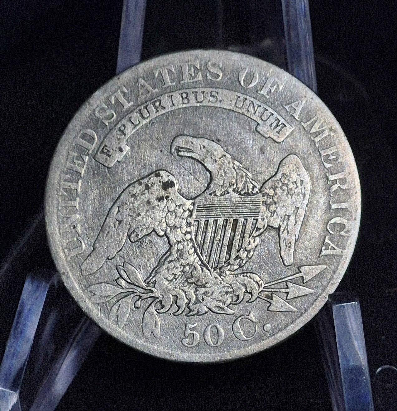 1829 Capped Bust Silver Half Dollar 50C Fine Large Letters Full Motto & Liberty