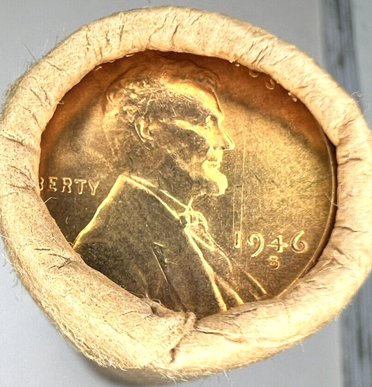 ✅ 1946 S Lincoln Wheat Cent Choice GEM BU 1c Uncirculated Coin From OBW Roll