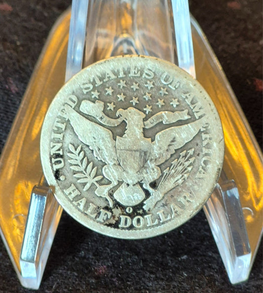 1898 New Orleans Barber Half Dollar 90% Silver 50C Good+ Partial Motto