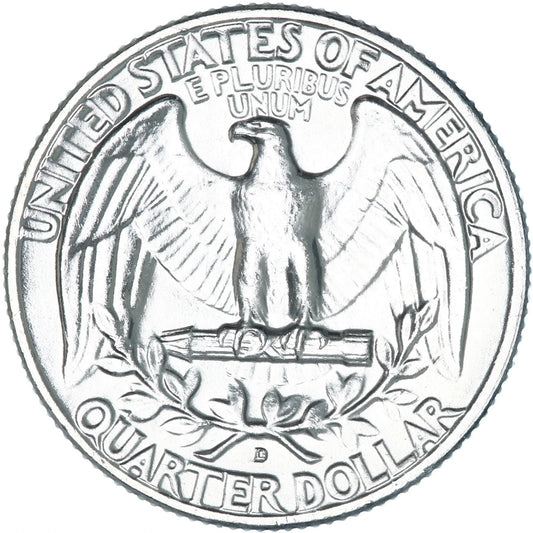 1964 P & D Washington 90% SILVER Uncirculated 2 Quarter Set BU Coins