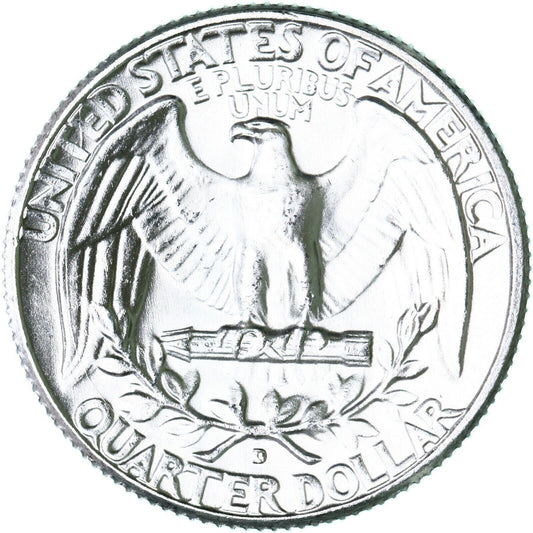 1964 D Washington Quarter BU Uncirculated Mint State 90% Silver 25c US Coin