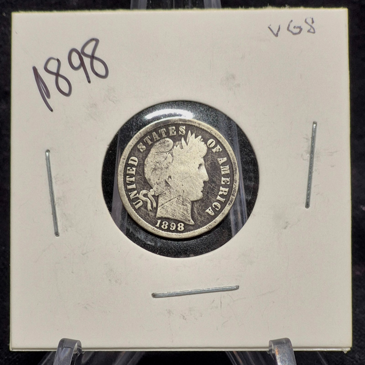 1898 Barber Dime š„90% Silverš„Good Detailed Circulated Condition