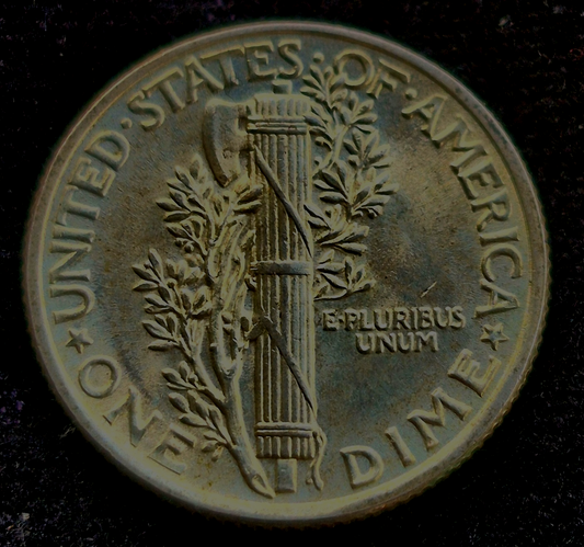 1941 Mercury Dime 90% Silver Extremely Nice Circulated Condition Clear Bands