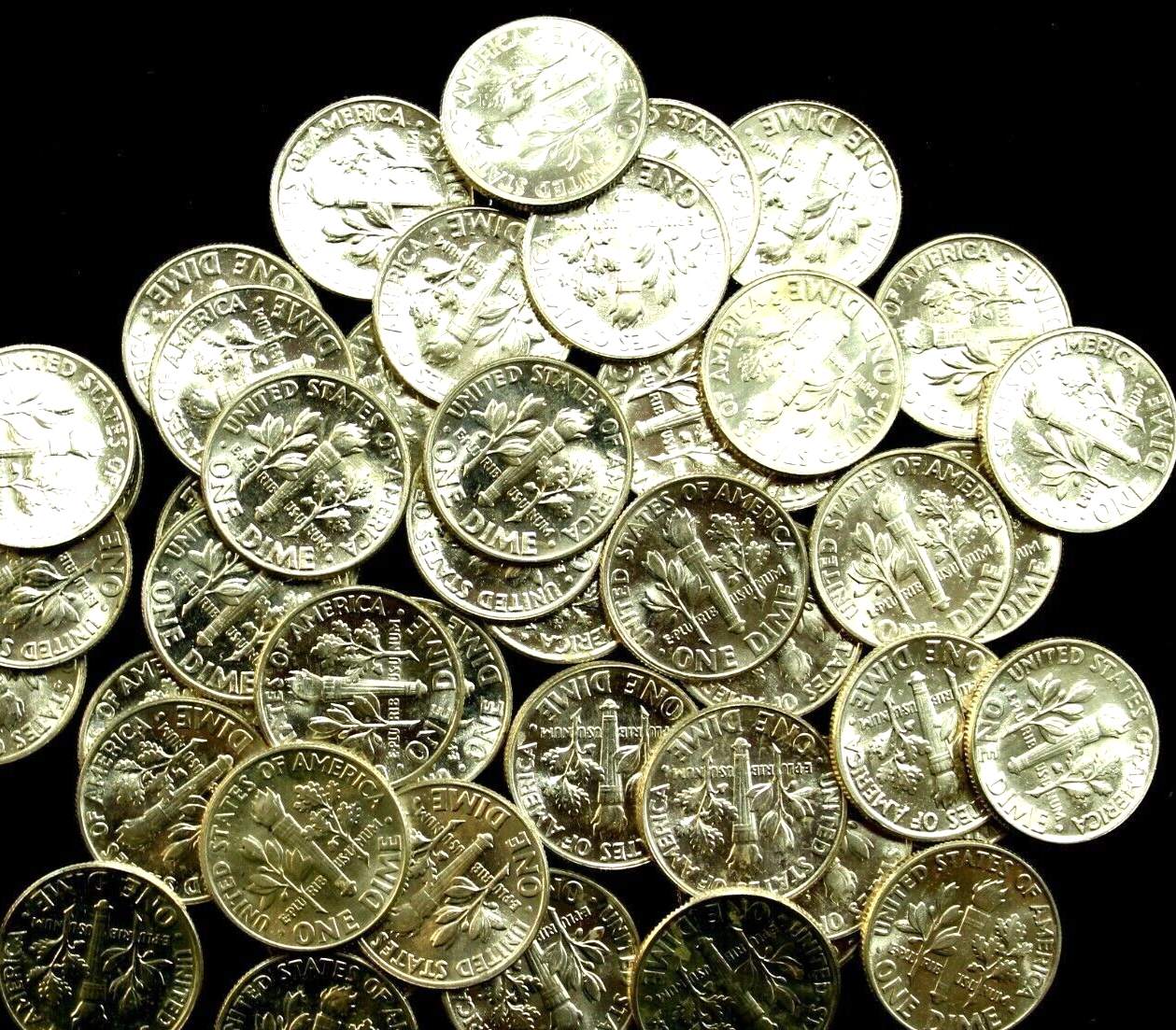 1959P Roosevelt Dime 90% SILVER Gem BU Brilliant Uncirculated Bright White Shiny
