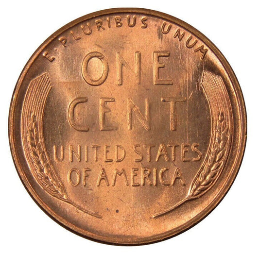β
1958 P Lincoln Wheat Cent Choice BU 1c BRILLIANT UNCIRCULATED From OBW Roll