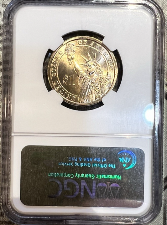 ⭒ 2008 P NGC FIRST DAY OF ISSUE JOHN QUINCY ADAMS BRILLIANT UNCIRCULATED