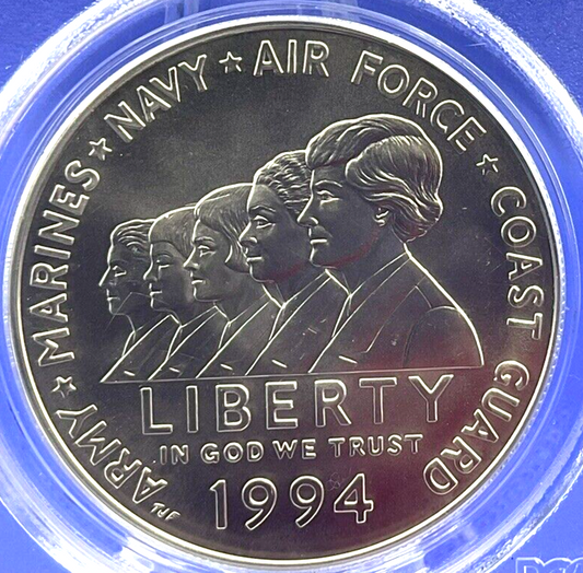 š1994-W WOMEN IN MILITARY Silver Dollar American Heros Lynch Sig ā
PCGS MS69 š
