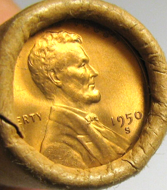 ✅ 1950 S Lincoln Wheat Cent GEM BU 1c BRILLIANT UNCIRCULATED From OBW Rolls