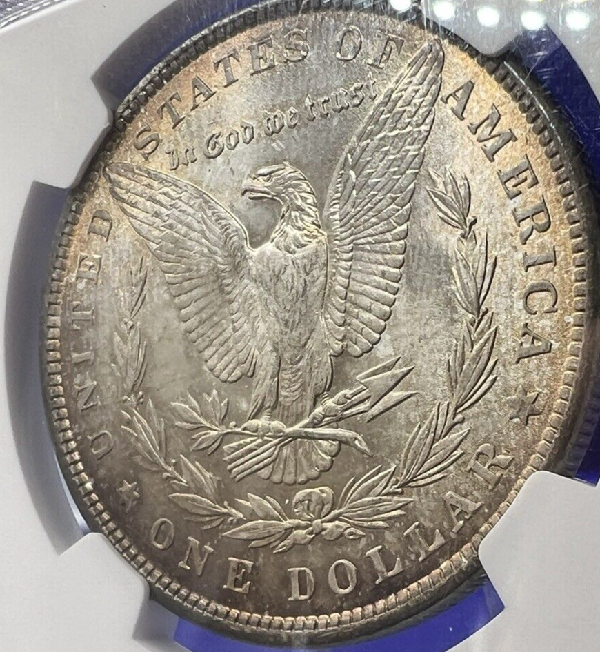 1881 MORGAN Silver Dollar NGC MS-63 VAM 9 Golden Tone Amazing Strike