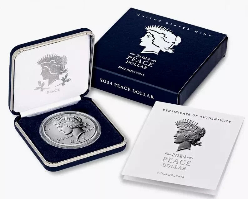 🔥 2024 Peace Dollar Brilliant Uncirculated .999 Silver $1 Coin With OGP & COA