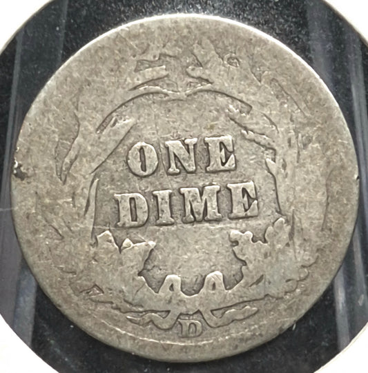 1908 D Barber Dime 🥈90% Silver🥈 Good Detailed Circulated Condition