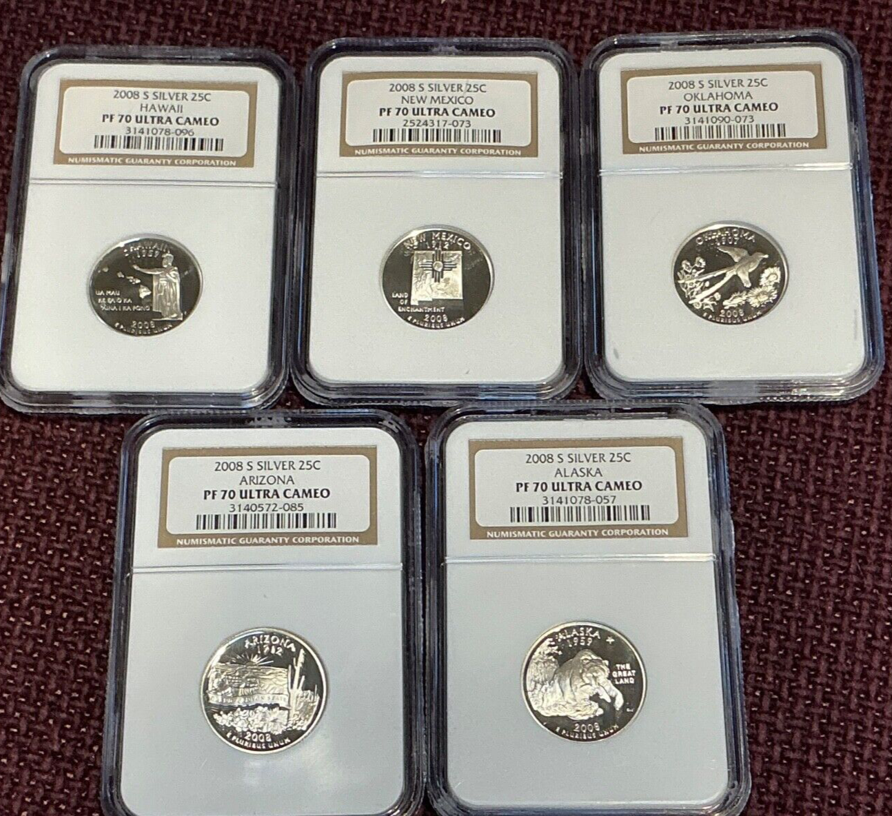 Complete Set SILVER State Quarters & Territories NGC PF70 UCAM RARE Proof Coins