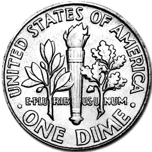 ✅1964 P Roosevelt Dime Last Year of 90% Silver BU From OBW Bank Roll Super Shiny