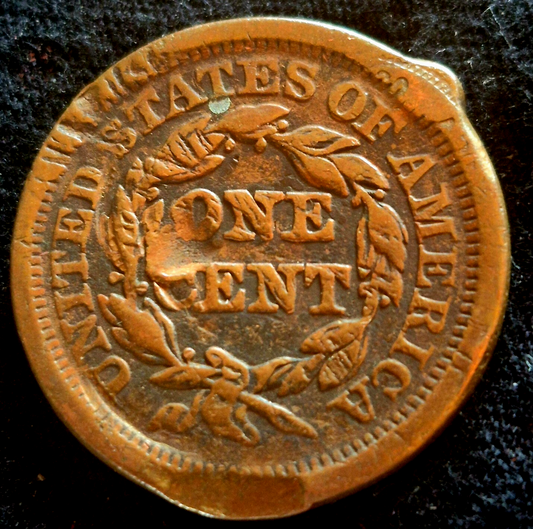1852 Coronet Large Cent Braided Hair 🔥45 Degree Die Rotation🔥 Partial Liberty
