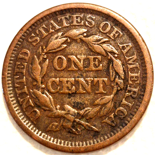 1847 Braided Hair Large Cent 🔥Very Nice Crisp Details🔥Terrific Example