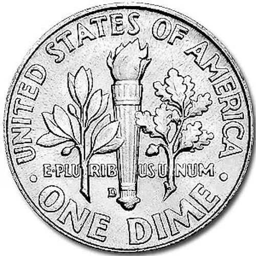 ✅ 1959 D UNCIRCULATED 90% Silver Roosevelt Dime BU from OBW Roll Full Bell Lines