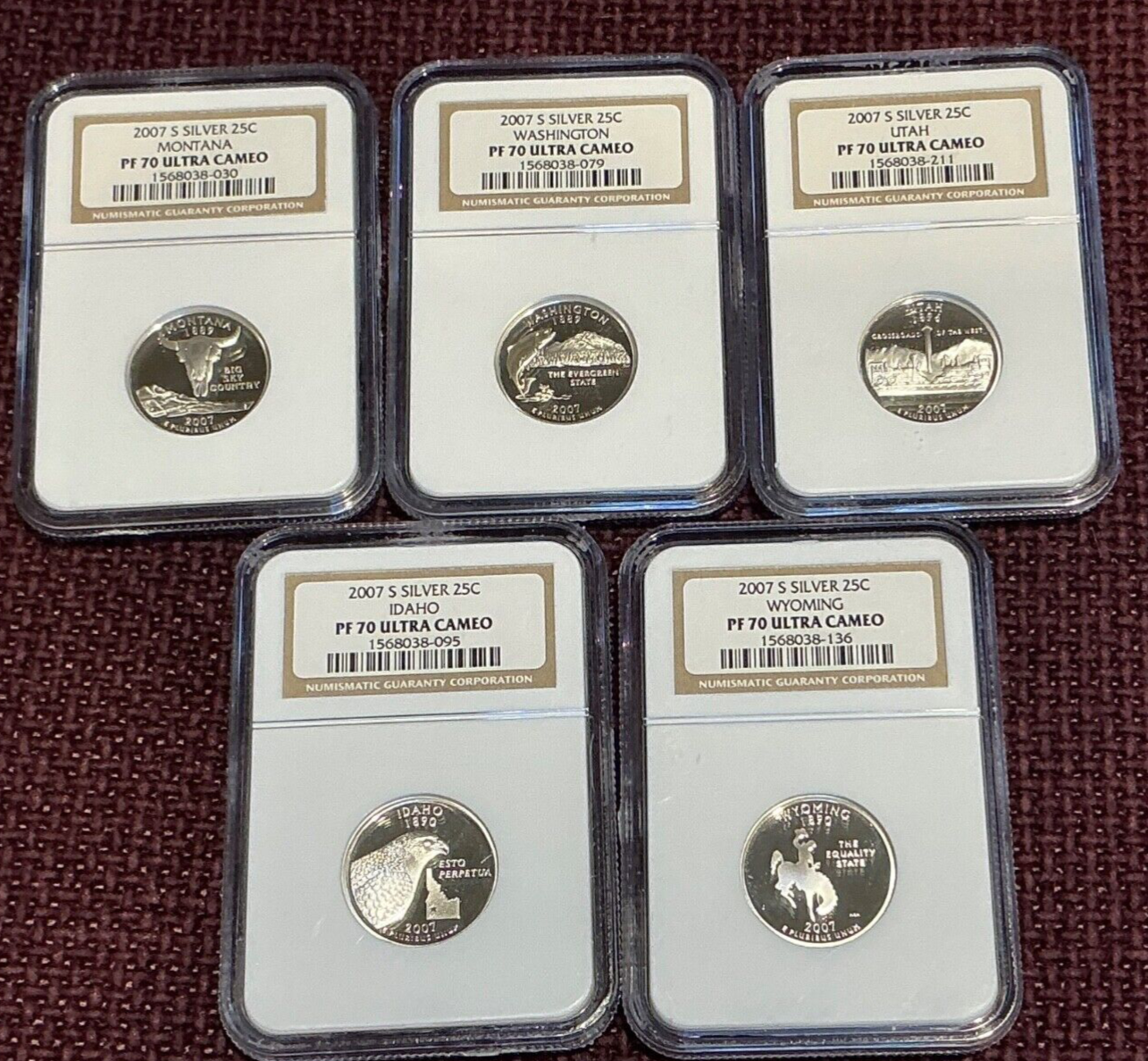 Complete Set SILVER State Quarters & Territories NGC PF70 UCAM RARE Proof Coins