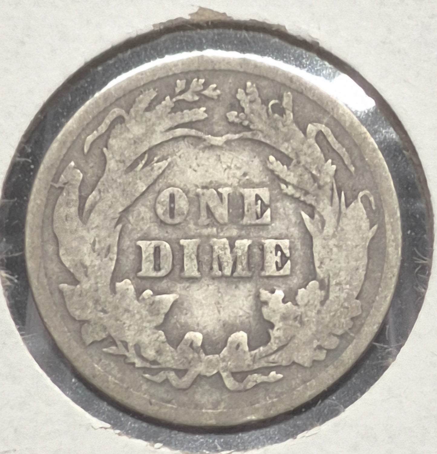 1898 Barber Dime š„90% Silverš„Good Detailed Condition Coin Roller Cheek Scar