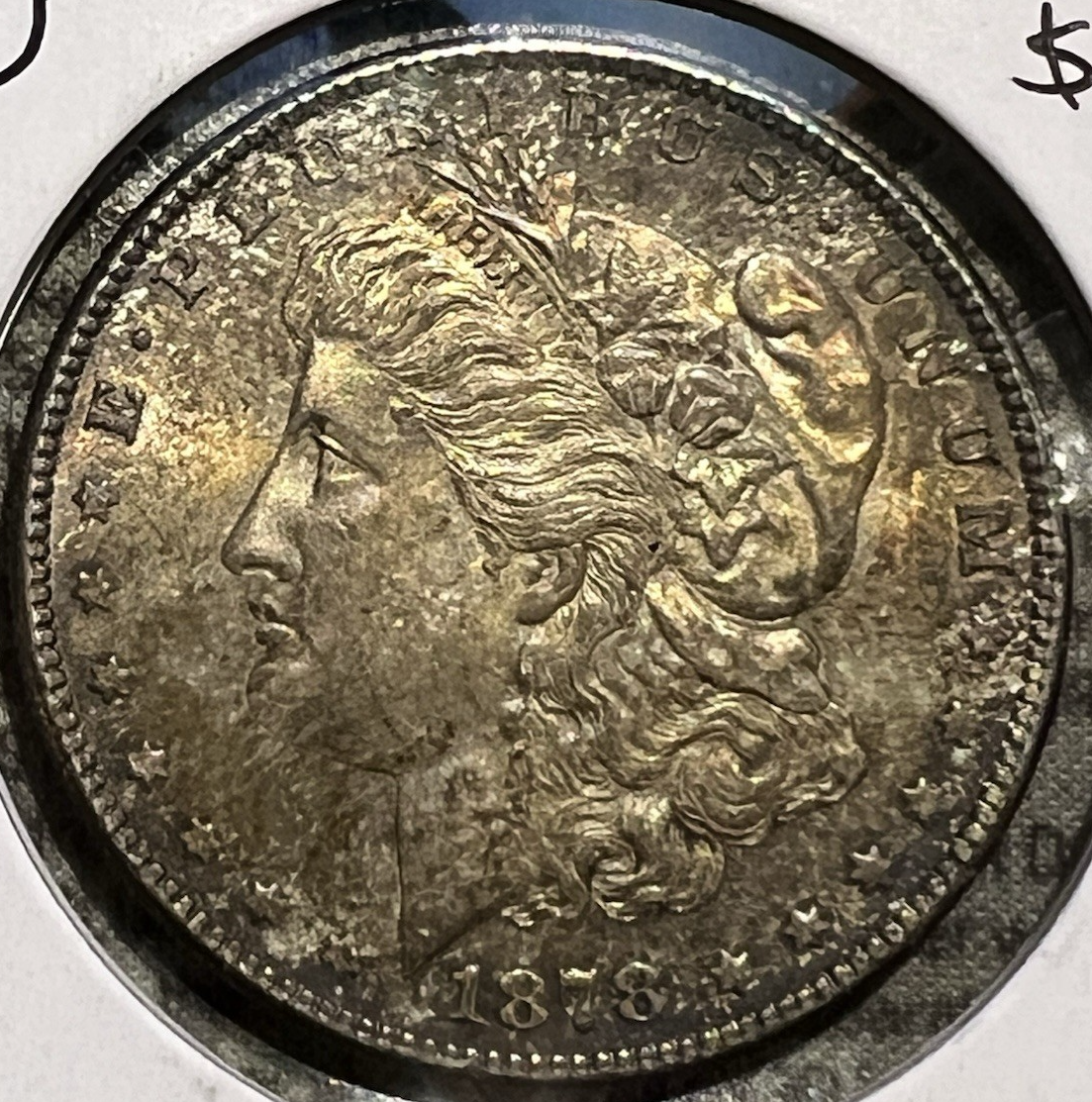 1878 FIRST YEAR Morgan $1 Dollar 90% Silver SUPER Toned Sharp INCREDIBLE Detail