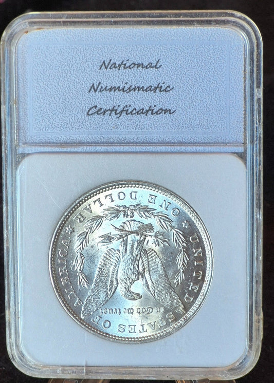 1879 P Morgan 90% Silver Dollar Graded High by National Numismatic Certification