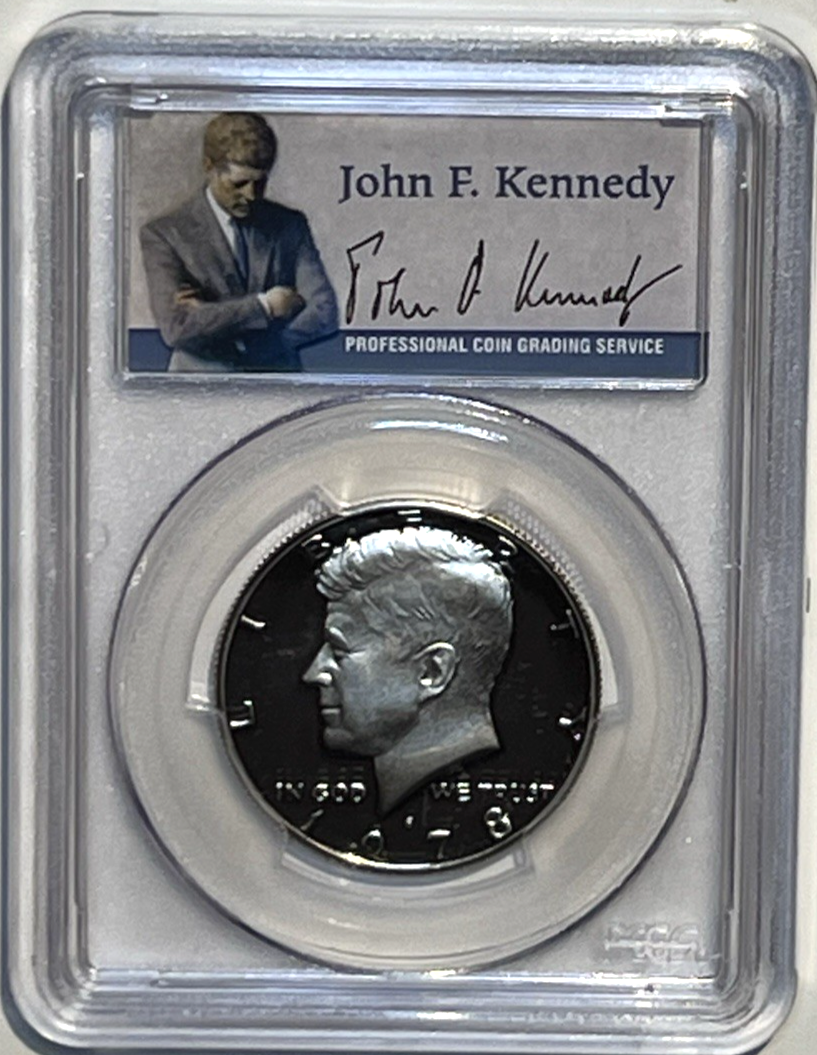 1986-S Kennedy Half Dollar Proof PCGS PR69DCAM John Kennedy JFK Label Signature