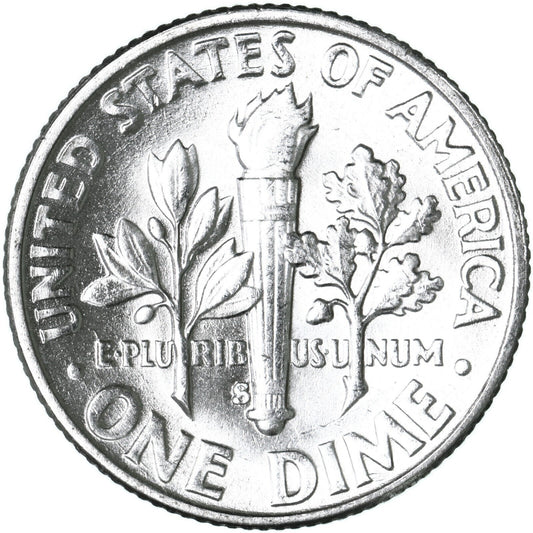 ✅ 1954 S Roosevelt Dime 90% Silver BU Uncirculated 10c US Coin