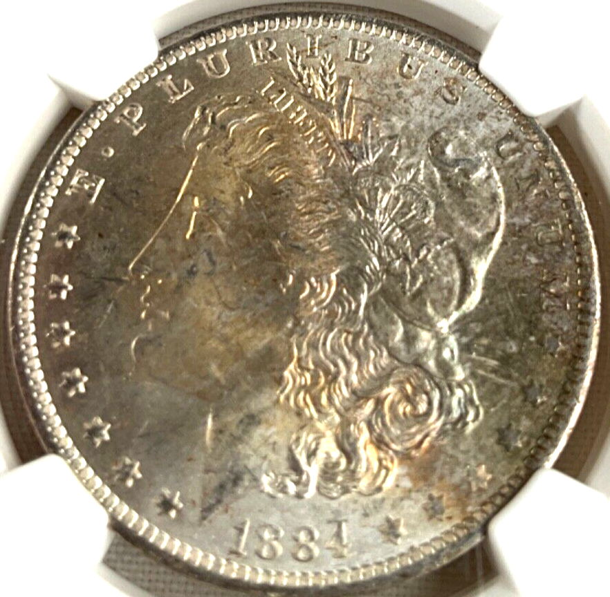 ✅ 1884-O MS64 NGC Morgan Silver Dollar Golden Toned Titan $1 Coin GEM