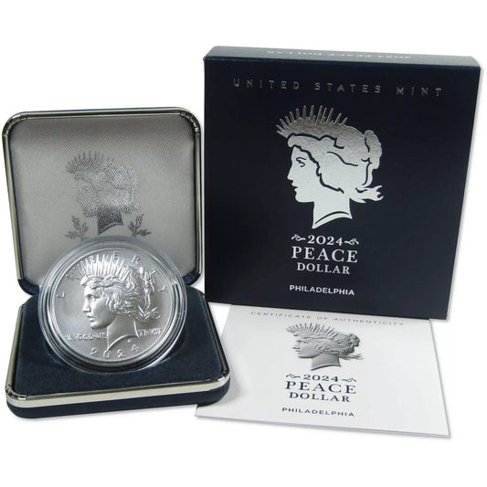 🔥 2024 Peace Dollar Brilliant Uncirculated .999 Silver $1 Coin With OGP & COA