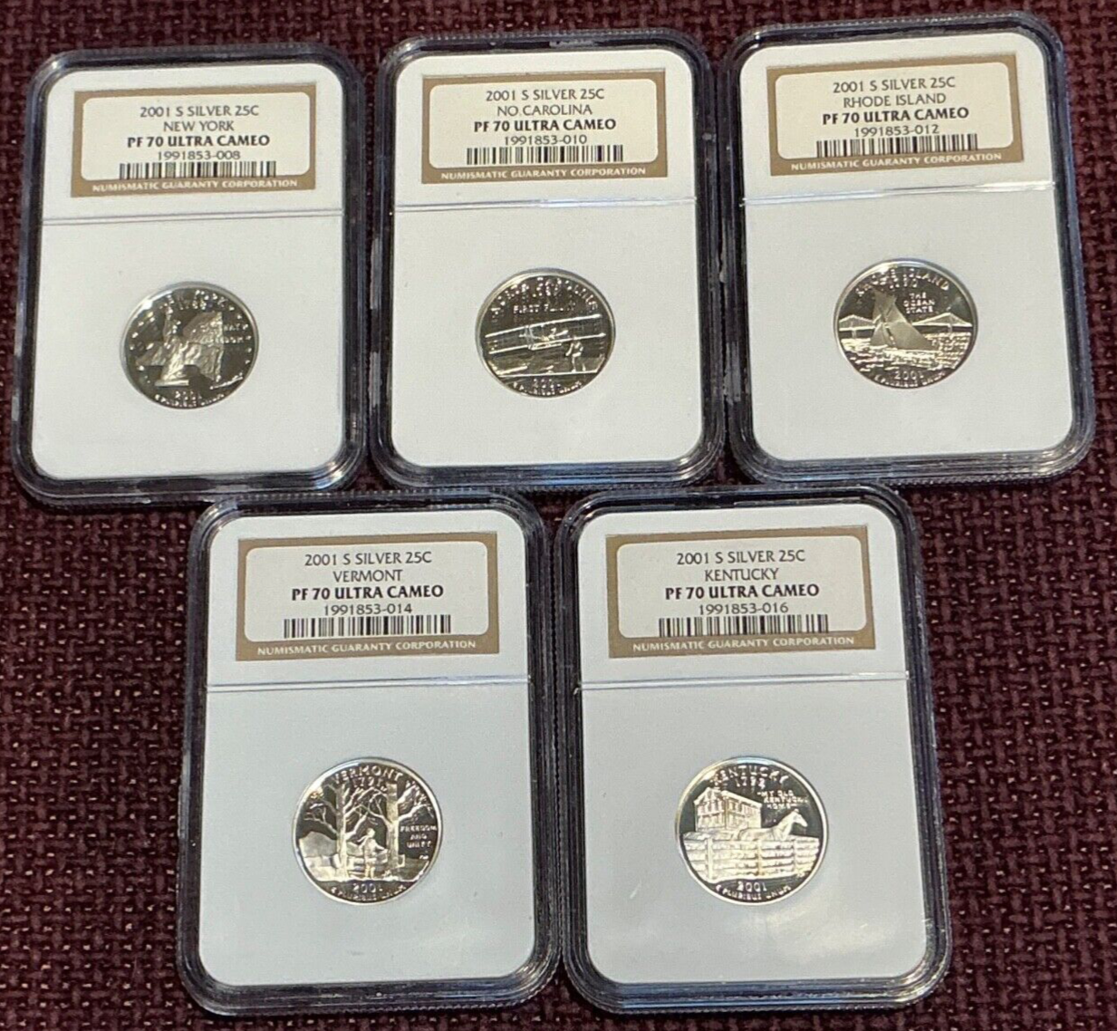 Complete Set SILVER State Quarters & Territories NGC PF70 UCAM RARE Proof Coins