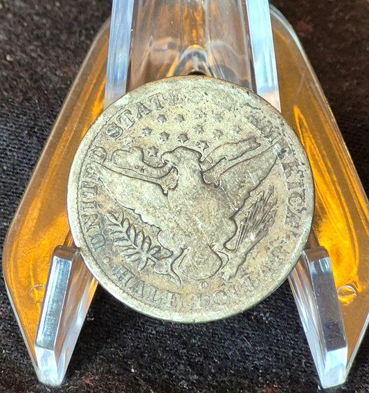 1902 New Orleans Barber Half Dollar 90% Silver 50C Good+ Partial Motto