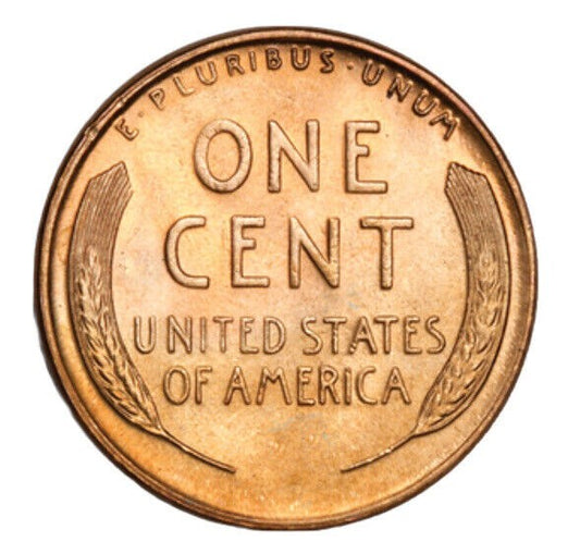 ✅ 1945-S Red Gem BU Lincoln Wheat 1c BRILLIANT UNCIRCULATED From OBW Roll