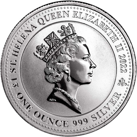 💥 2022 £1 St.Helena "Jennie Norris" Silver Pegasus BU 1 oz .999 Silver QEII