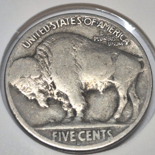 1927 Denver Buffalo Nickle Low Mint🔥Readable Date 🔥Partial Horn Finer Details