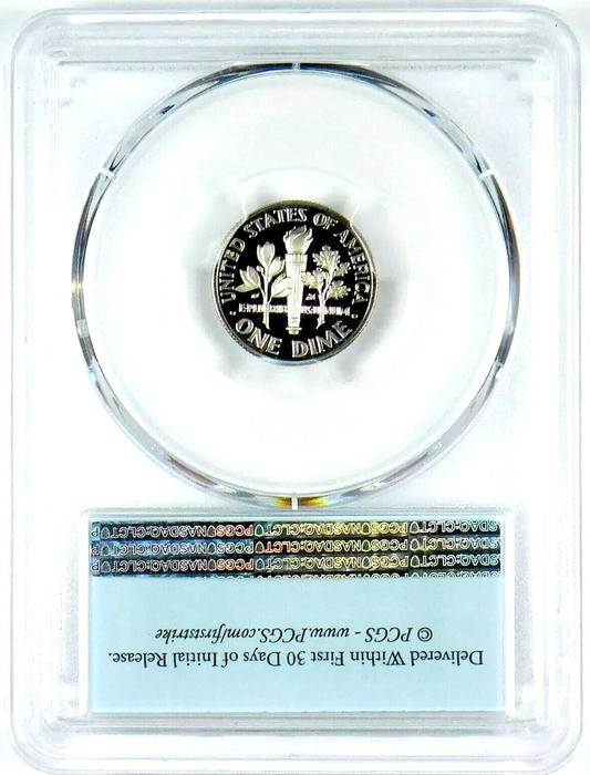 2021-S Roosevelt Dime - PCGS PR 70 DCAM - U.S. Flag First Strike Label 10c Coin