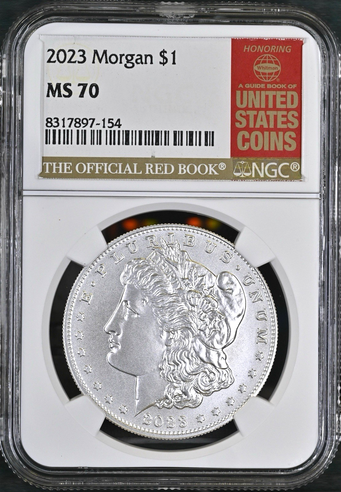 🔥 2023 $1 Morgan Silver Dollar NGC MS70 THE OFFICIAL RED BOOK Label Coin Bible
