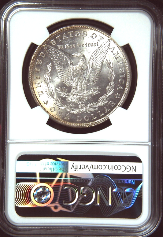 ⚡️1883 MS63 Morgan Silver Dollar Silver Coin NGC Beautiful Rainbow Rim Tone
