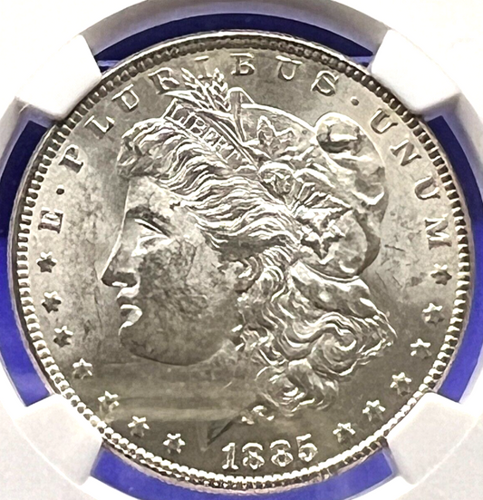 🔥 1885 Morgan Silver Dollar NGC MS62 90% Silver $1 Graded Coin
