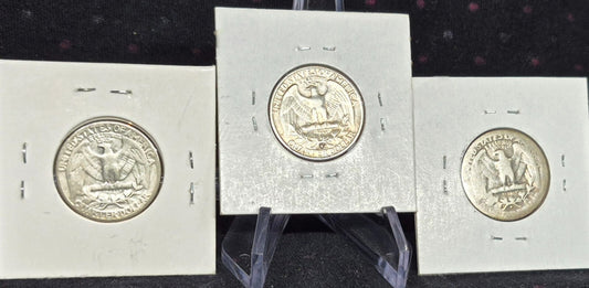 1932 🔥PDS🔥 Washington SILVER Quarter 3 Coin Set First Year Of Series Key Dates