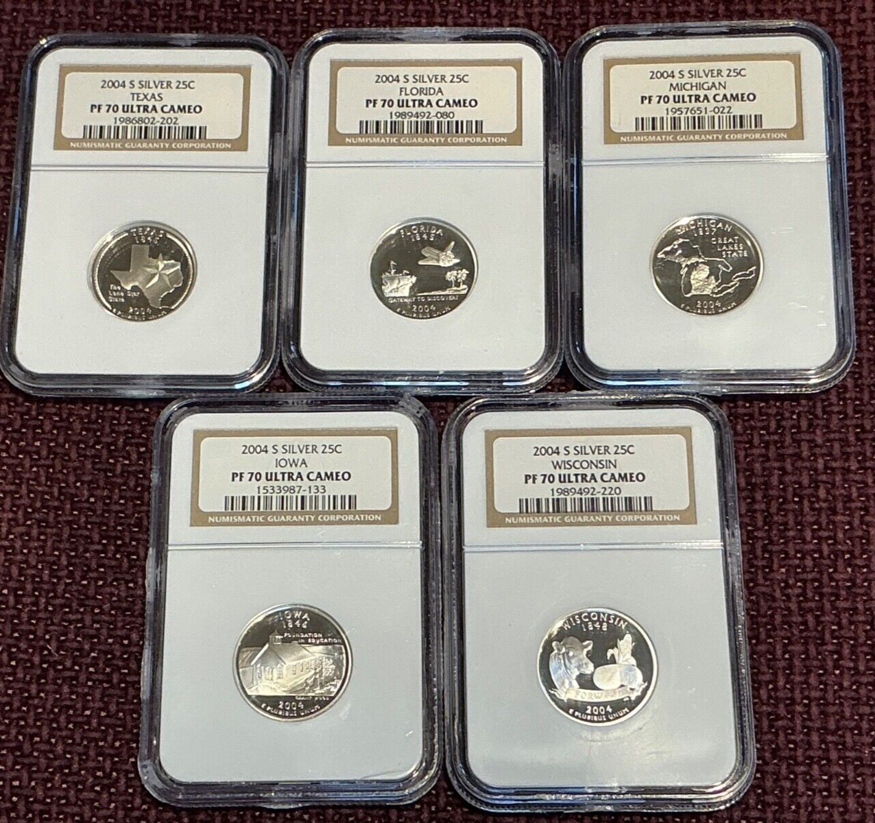Complete Set SILVER State Quarters & Territories NGC PF70 UCAM RARE Proof Coins
