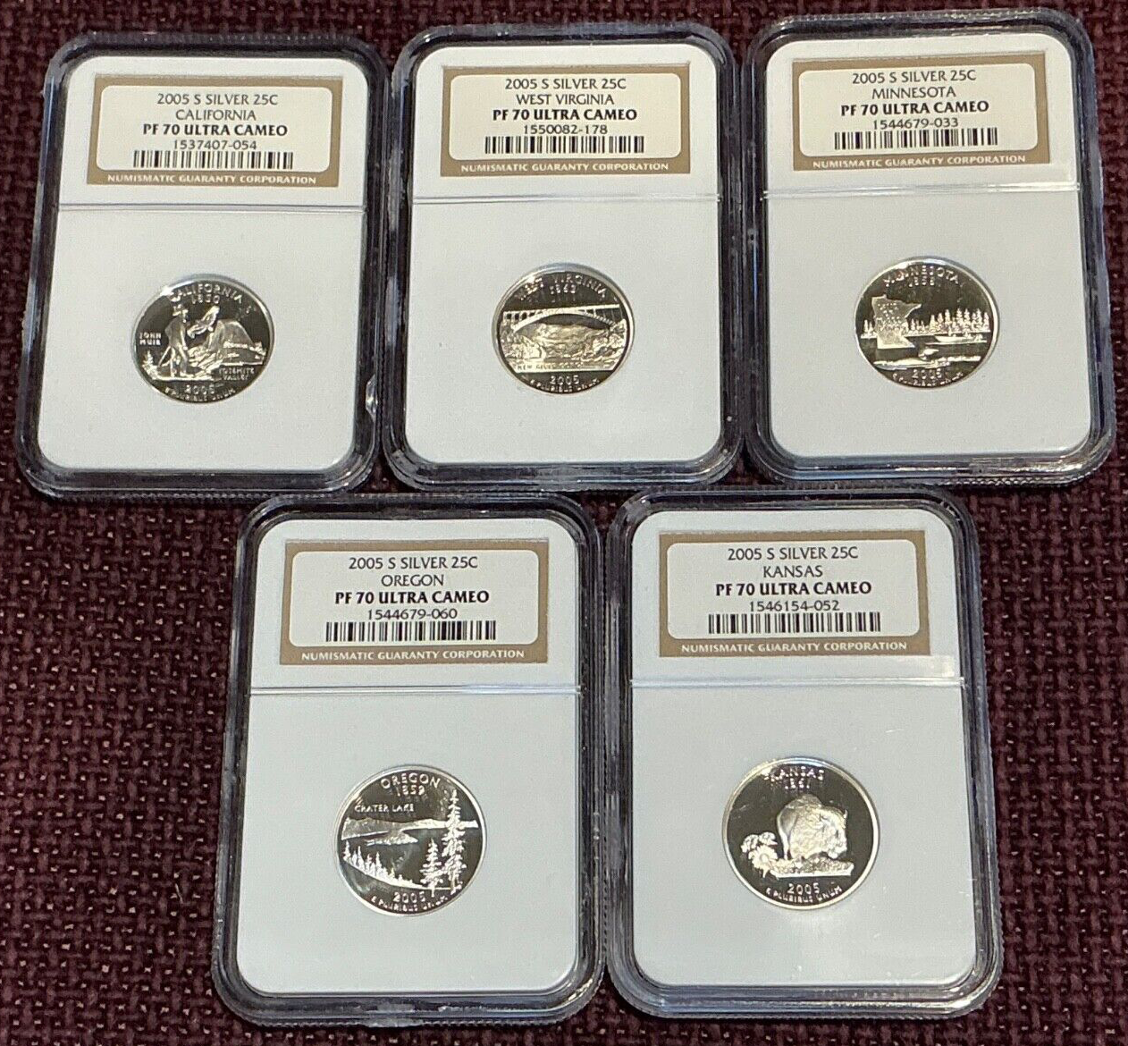 Complete Set SILVER State Quarters & Territories NGC PF70 UCAM RARE Proof Coins