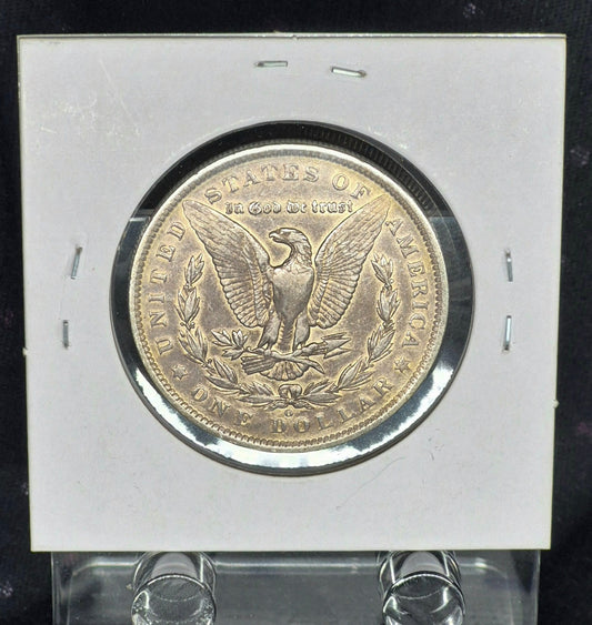 1889 O Gorgeous Toned Morgan 90% Silver Dollar AU Crisp Features Clean Cheeks 1$