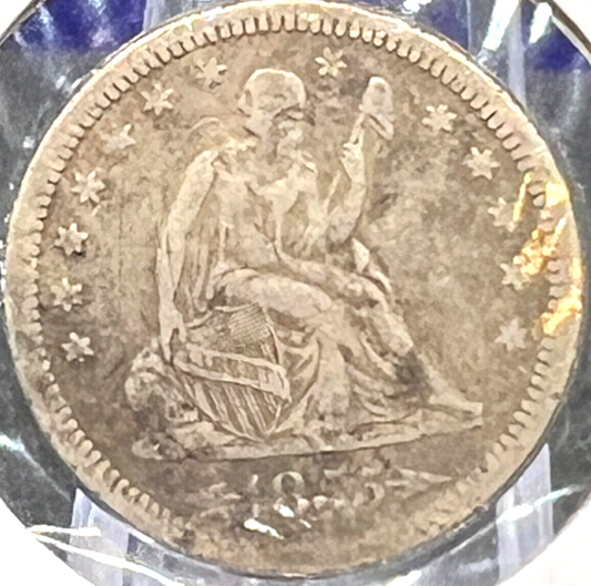 1855-P Seated Liberty 90% Silver Quarter ARROWS ONLY Collectible 25c Coin
